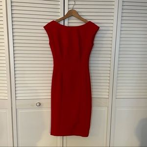 Anthropologie Evangeline Sheath Red Dress